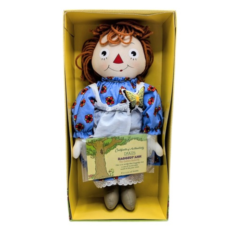 2000 Dakin Storybook Adventures Raggedy Ann & The Golden Butterfly Doll 15"